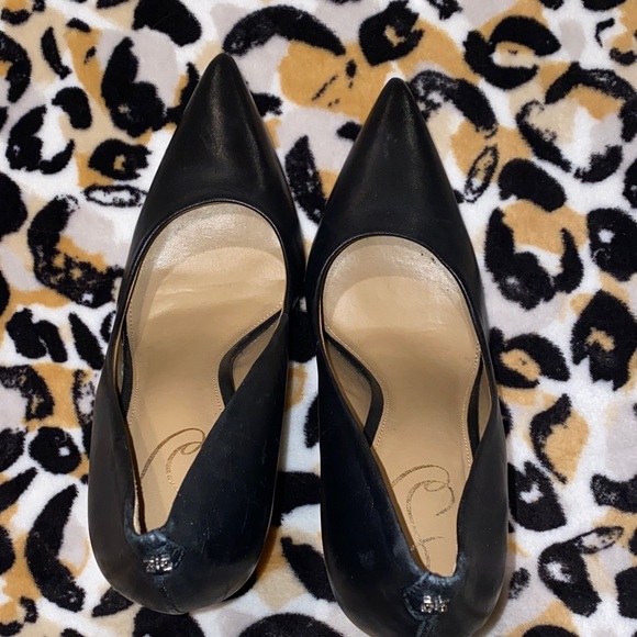 Jessica Simpson Black Leather Heels - Picture 4 of 6